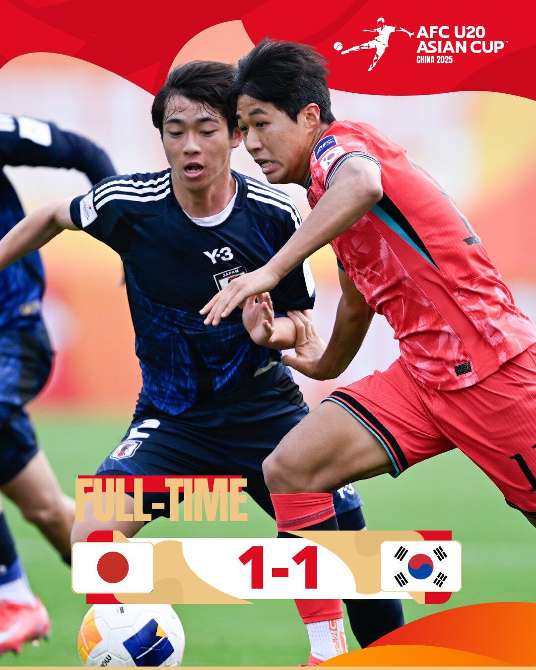 日本U20主帅谈战平韩国:想赢下比赛 一个失误足以改变比赛局面